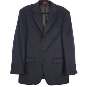 Mantoni Jacket Mens 40 Navy Wool Cashmere Blazer 3 Button Sport Coat Milan Italy